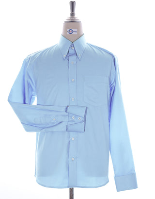 Button Down Shirt - Light  Sky Color Shirt - Modshopping Clothing
