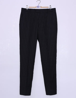 Black and White Pinstripe 4 Button Suit - Modshopping Clothing