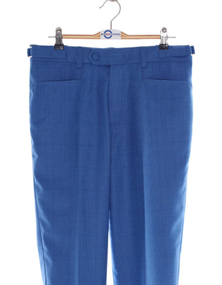 Blue Prince of Wales Check Suit for Men - Modshopping Clothing