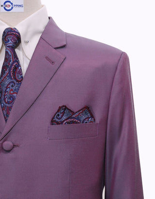 Purple And Sky Two Tone Tonic Suit For Men - Modshopping Clothing