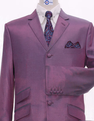 Purple And Sky Two Tone Tonic Suit For Men - Modshopping Clothing