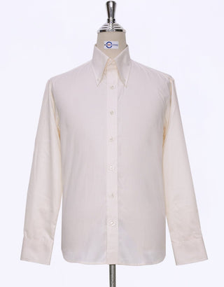 Cream Button Down Collar Shirt - Modshopping Clothing