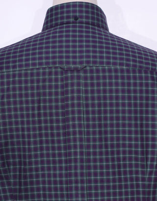 Purple And Green Gingham Check Shirt - Modshopping Clothing