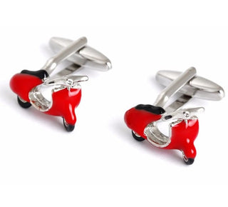 60s mod clothing red vespa cufflinks for men uk - Modshopping Clothing