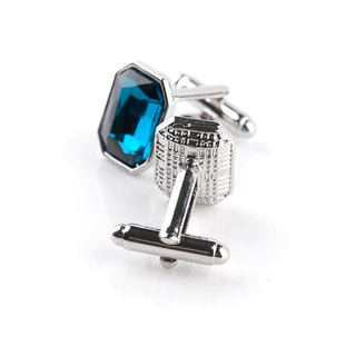 Luxury Men's Blue Crystal Cufflinks - Modshopping Clothing