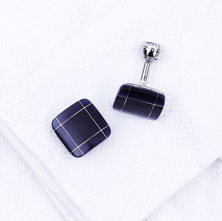 men's classical luxury stone square cufflinks for men, vintage style - Modshopping Clothing