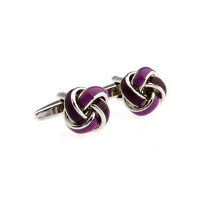 men's classical stainless steel purple knots cufflinks at modshopping - Modshopping Clothing