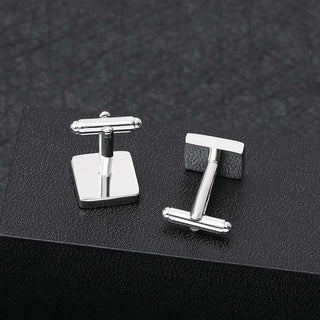 Square Black Stone Cufflinks For Men - Modshopping Clothing