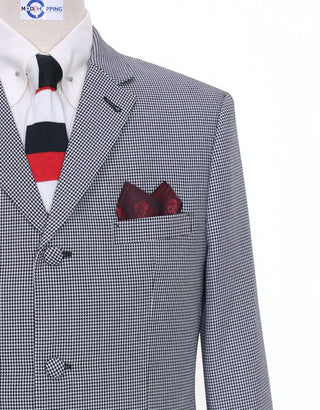 Black and White Small Houndstooth Blazer - Modshopping Clothing
