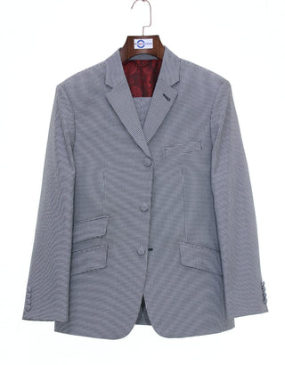 Black and White Small Houndstooth Blazer - Modshopping Clothing