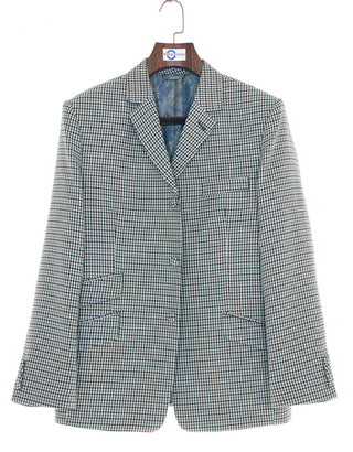 Black and Grey Houndstooth Blazer - Modshopping Clothing