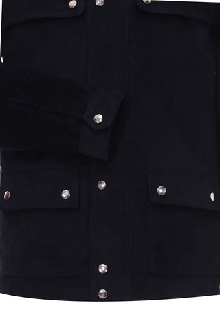 Black Corduroy Scooter Jacket - Modshopping Clothing
