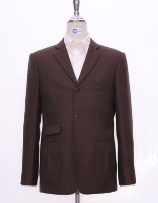 Brown Herringbone Tweed Jacket - Modshopping Clothing