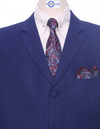 Navy Blue Birdseye Blazer - Modshopping Clothing