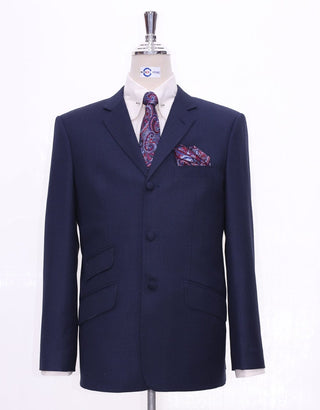 Tailored Navy Blue Mod Blazer - Modshopping Clothing