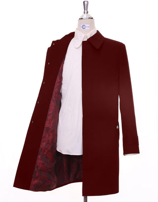 Burgundy Mac Coat - Modshopping Clothing