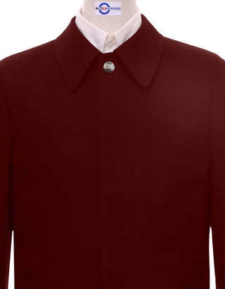 Burgundy Mac Coat - Modshopping Clothing