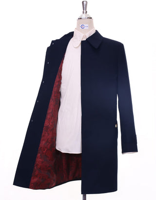 Original Navy Blue  Mac Coat for Men - Modshopping Clothing