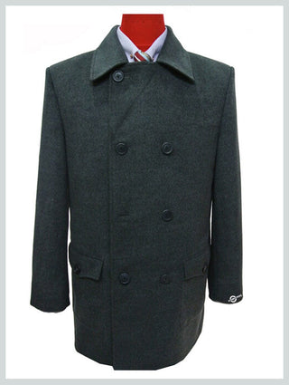 60's Retro Grey Pea Coat - Modshopping Clothing