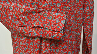 Paisley Shirt | 60s Vintage Style Red Paisley Mod Shirt - Modshopping Clothing