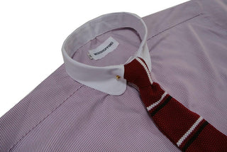 mens lilac shirt | penny pin collar vintage shirt - Modshopping Clothing