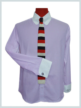 Lavender Penny Tab Collar Shirt - Modshopping Clothing
