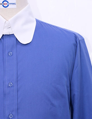 Sky Blue Tab Collar Shirt UK - Modshopping Clothing