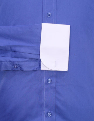 Sky Blue Tab Collar Shirt UK - Modshopping Clothing