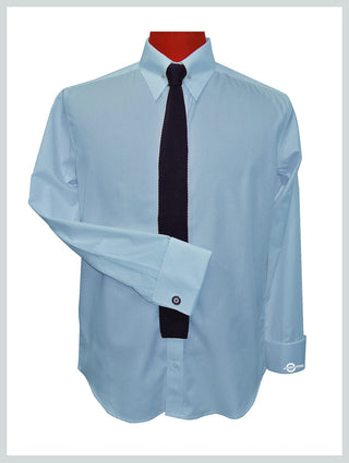Light Sky Pin Collar Shirt - Modshopping Clothing