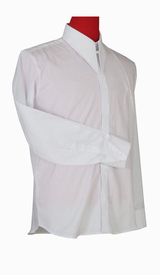White Spearpoint Tab Collar  Shirt - Modshopping Clothing