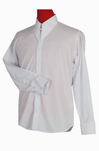 White Spearpoint Tab Collar  Shirt - Modshopping Clothing