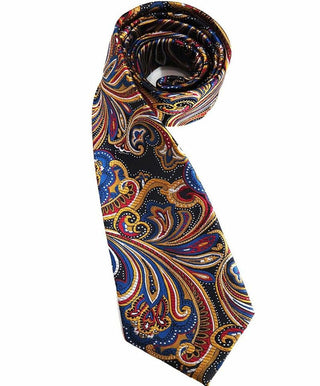 paisley tie| 100% silk retro mod style multi colored tie for men - Modshopping Clothing