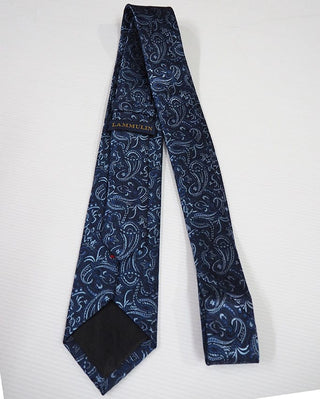 paisley tie| 60s mod style navy blue tie - Modshopping Clothing