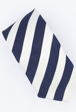 retro mod style navy blue and white stripe necktie - Modshopping Clothing