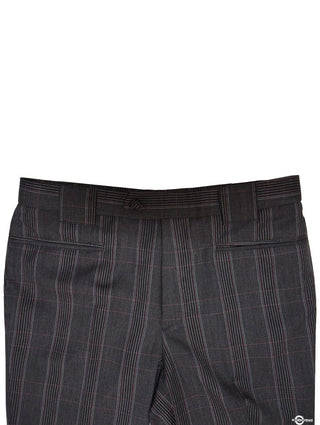Check Trouser | Charcoal Grey Prince Of Wales Trouser - Modshopping Clothing