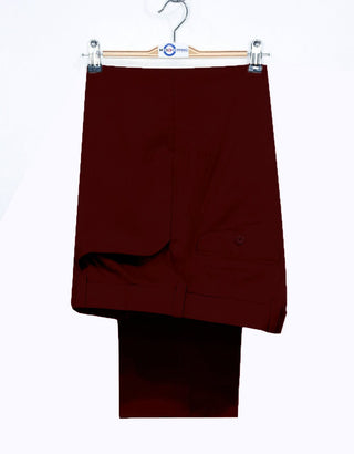 60s Style Burgundy Chino Trouser - Modshopping Clothing