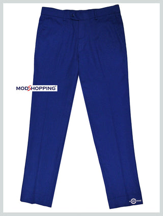 Mod Classic Blue Sta Press Trouser - Modshopping Clothing