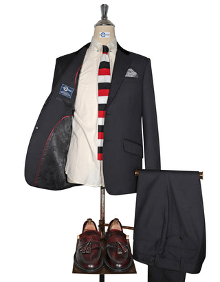 Two Button Suit - Charcoal Grey Luxury Wool Suit