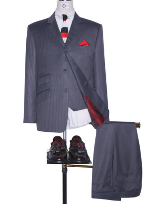 Grey Herringbone 3 Piece Suit