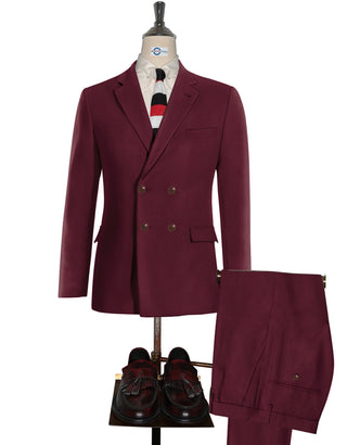 Burgundy Double Breasted Suit