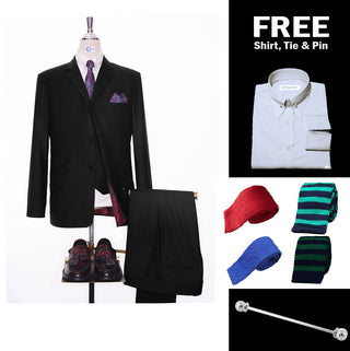 Black 3 Piece Suit Packet 