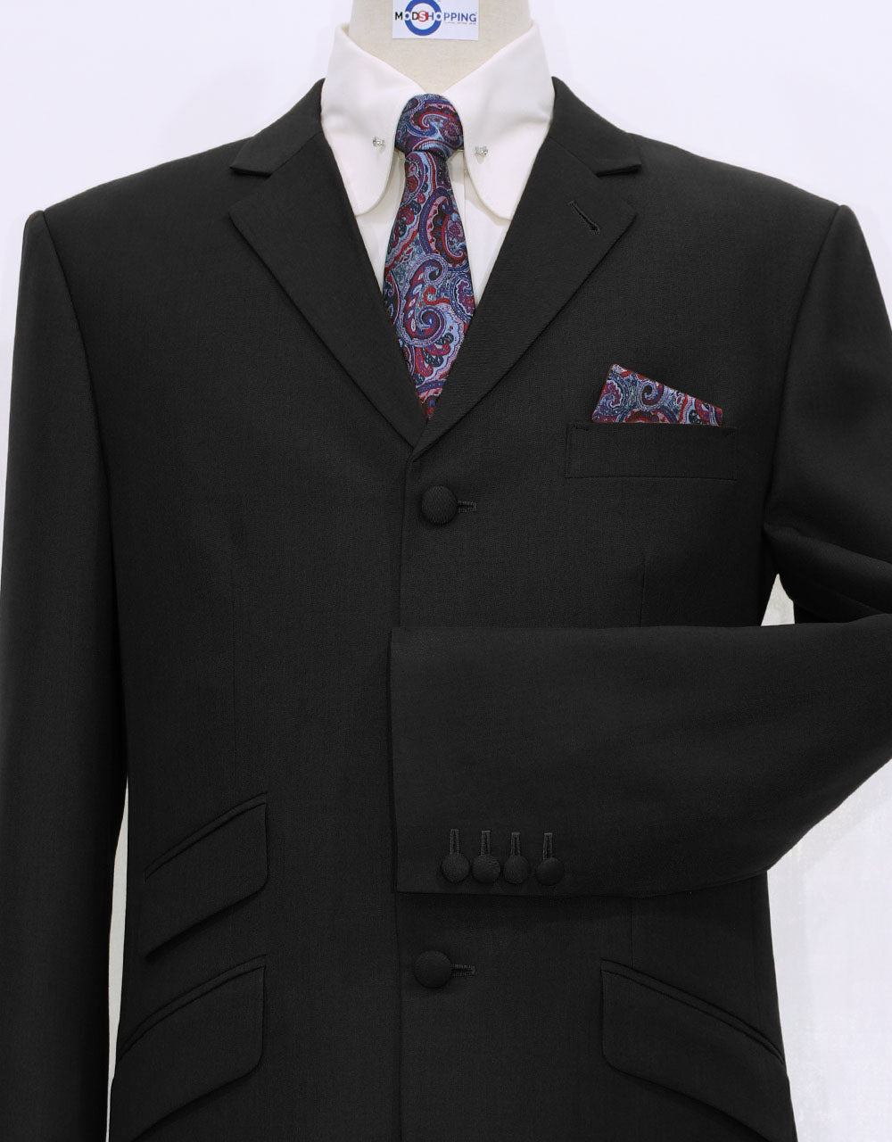 Black Blazer Mod Vintage Style Black Blazer for men