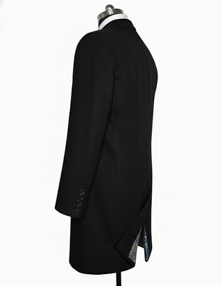 Black Double Breasted Long Coat