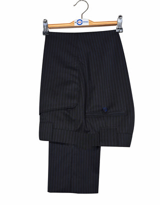 Men’s Stripe Suit – Black and Navy Blue Striped Suit