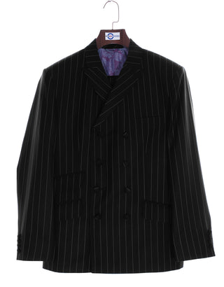 Black Striped Double Breasted Suit
