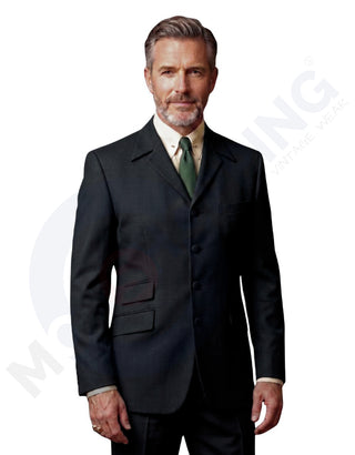 Black Winged Lapels Suit 02