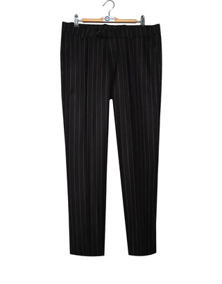 This Suit Only - Black and White Pinstripe 3 Piece Suit Size 38R Trouser 34/30