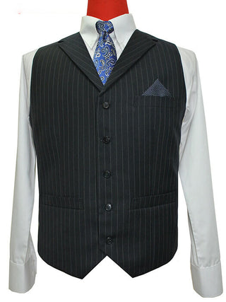 Black and White Pinstripe Suit