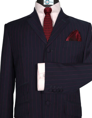 Men’s Multi Color Stripe Suit – Classic Tailored Fit