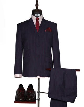Men’s Multi Color Stripe Suit – Classic Tailored Fit
